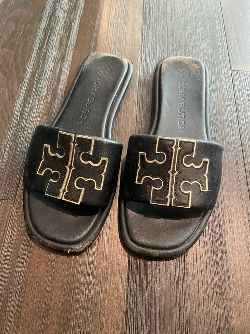 Tory Burch double T sports slide